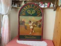 Стара голяма картина,релефна 60.94см.x91.44 cm.-Wimbledon Tennis Club Wooden, 3D , снимка 2