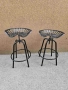 Метални ретро бар столове с регуриране на височината, снимка 1