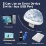Уникална RGB LED USB Крушка за кола автомобил Powerbank цветомузика, снимка 5