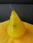 Декоративна стъклена круша марка IVV - Жълтa, снимка 2