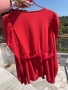 Червеникава елегантна блуза, М-Л, снимка 3