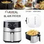 Фритюрник с горещ въздух Lexical Airfryer LAF-3004 , 8L, 1800W, инокс, снимка 2