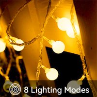 litogo Led Globe String Lights лед лампички за украса декорация парти сватба дом градина 120бр./12м., снимка 11 - Лед осветление - 43749813