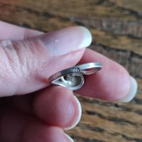 Сребърен пръстен със седеф (93), снимка 6 - Пръстени - 39562569