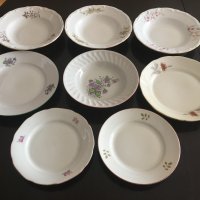 8 бр. порцеланови чинии с различна декорация, снимка 1 - Чинии - 32760663