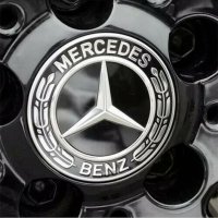 капачки за джанти за мерцедес Mercedes 60мм черни хром 4 броя, снимка 3 - Аксесоари и консумативи - 40264152