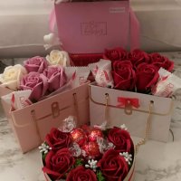 Кутии и чантичички с рози и бонбони, снимка 9 - Декорация за дома - 43988425