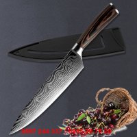 Нож дамаска стомана - код 2564, снимка 15 - Прибори за хранене, готвене и сервиране - 28262913
