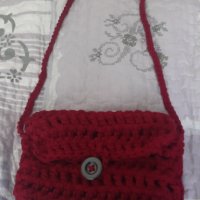 Плетена дамска чанта бордо, снимка 1 - Чанти - 32896800