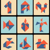 ХИТ! " Pocket tangram " 2бр. дървен Джобен танграм с шаблони в кутия, снимка 10 - Образователни игри - 40632532