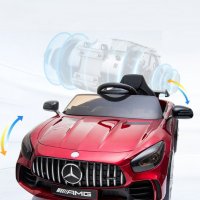 Акумулаторен КОЛА Mercedes GT R ,12V с меки гуми, снимка 6 - Детски велосипеди, триколки и коли - 33381705