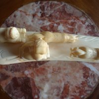 Уникална фигурална композиция от кост на морж, снимка 18 - Колекции - 27389511