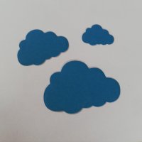 Хартиен елемент облак 3 бр скрапбук декорация облаци, снимка 3 - Други - 37889550