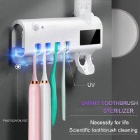 Топ цена! UV стерилизатор за четки за зъби + дозатор + поставка 3 в 1, снимка 3 - Други - 33666484