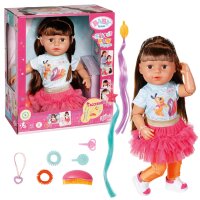 BABY Born - Кукла с кестенява коса и аксесоари Sister Style&Play, 43 см Zapf Creation 833025, снимка 2 - Кукли - 42975874