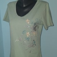 Блуза тип тениска с декорации "Soya"® / унисайз, снимка 1 - Тениски - 26991196