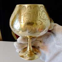 Старинна бронзова чаша за коняк,бренди. , снимка 8 - Антикварни и старинни предмети - 34568886