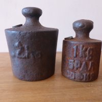Железни теглилки 4 бр тежести екзагии грамове за кантар везна 1941 г, снимка 3 - Антикварни и старинни предмети - 42995418
