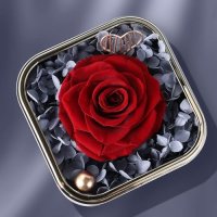 Нова Вечна Роза и Колие Уникален Романтичен Подарък за жена, снимка 3 - Бижутерийни комплекти - 43984253