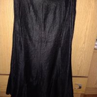 Черна пола от промазан плат, снимка 2 - Поли - 40480194