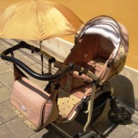 Комбинирана детска количка Sojan 2 в 1 Poland Avansis бежова, снимка 7 - Детски колички - 29004241