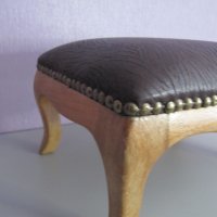 стар дървен стол за релакс-табуретка за подагра, снимка 3 - Антикварни и старинни предмети - 40649398