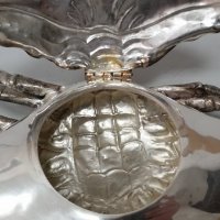 Посребрена купа за хайвер във формата на краб, Franco Lapini Италия, 1970г, снимка 6 - Антикварни и старинни предмети - 28188290