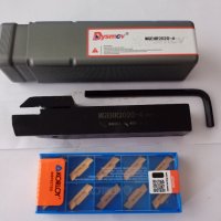Комплект стругарски нож за рязане MGEHR 2020-4 с 10 пластини MGMN400 и ключ, снимка 1 - Други инструменти - 37338737