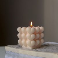 Ароматна свещ сърчице, candle heart, снимка 3 - Декорация за дома - 43989349