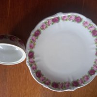  красива  антикварна  чиния Бавария  и захарница , снимка 4 - Чинии - 39452259