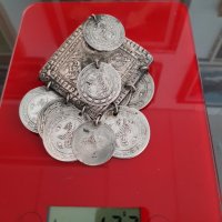 Родопски възрожденски сребърен накит 132 гр. забодка трепка, снимка 16 - Антикварни и старинни предмети - 33226560