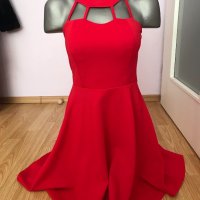 Червена рокля, снимка 2 - Рокли - 33041781