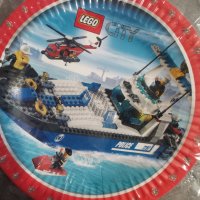 Lego City конструктор 10 бр парти чинии чинийки, снимка 1 - Чинии - 34696520