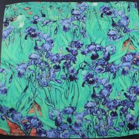 Шал - Винсент ван Гог / Irises ( Ириси ) Сини Цветя, снимка 1 - Шалове - 27789928