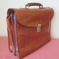 Vintage, Italy,кожена чанта за документи, бизнес чанта, снимка 1 - Чанти - 43396920
