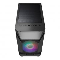 Кутия за компютър 1stPlayer D3-A-G7-MAX-BK, mATX Mini-ITX, Mini Tower Черна RGB, снимка 3 - Захранвания и кутии - 40019259