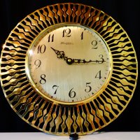 Richter W.Germany,стенен часовник,позлата. , снимка 3 - Антикварни и старинни предмети - 33186785