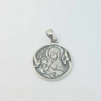 Сребърна висулка Света Богородица, снимка 1 - Колиета, медальони, синджири - 42958463