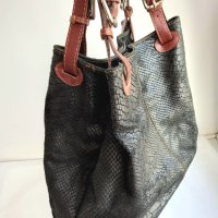 Дамска италианска чанта от естествена кожа, снимка 3 - Чанти - 43233780