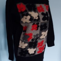Много пухкав пуловер от вълна и меринос / голям размер , снимка 3 - Блузи с дълъг ръкав и пуловери - 43460803