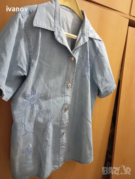 Дамска риза с къс ръкав , снимка 1