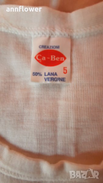  Вълнен потник Ca-Ben 50% Lana Vergine, снимка 1