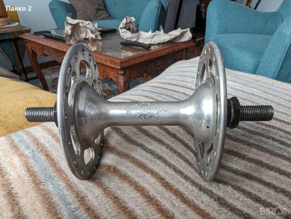 Ретро Пистова Предна Главина Campagnolo Nuovo/Super Record, снимка 1