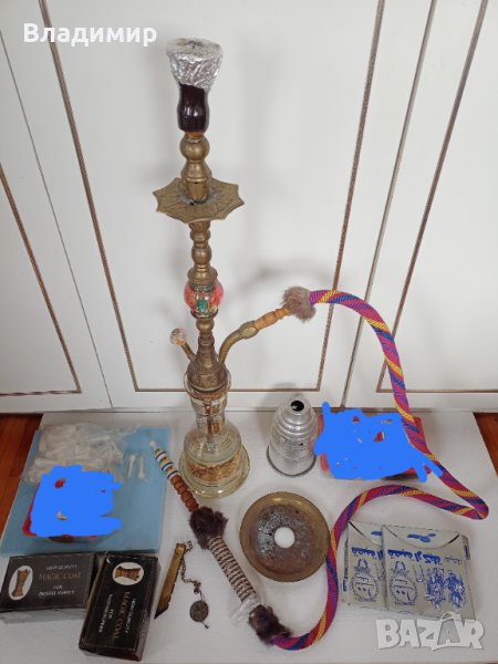 Наргиле-голямо,кован месинг,комплект ., снимка 1