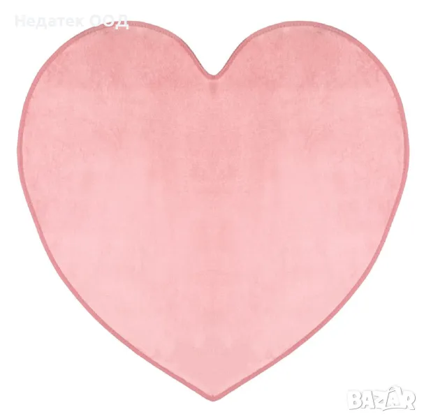Декоративен килим, Сърце, 90x90 см, Розов, снимка 1