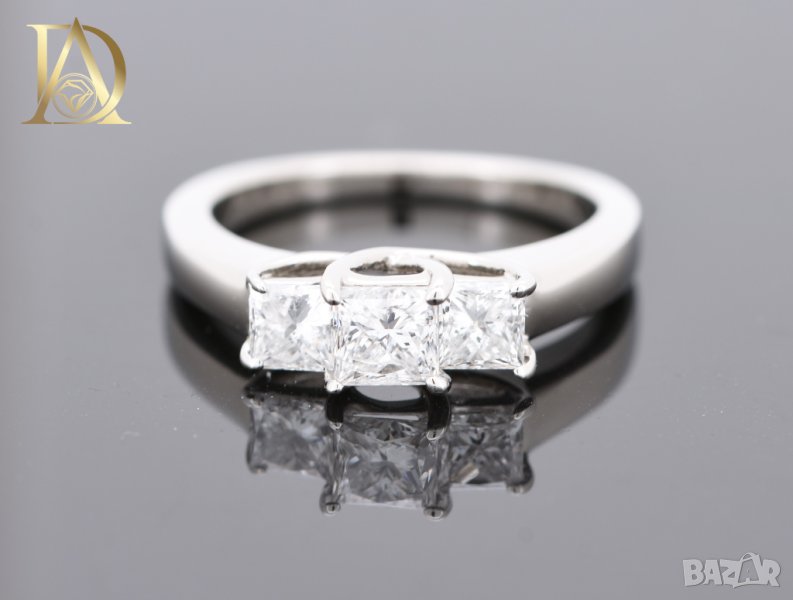 Нов Златен Пръстен с 1.00кт Естествени Диаманти, снимка 1