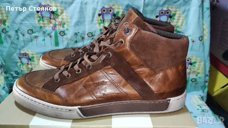 Стилни мъжки кецове от естествена кожа Pantofola d,Oro №46, снимка 1