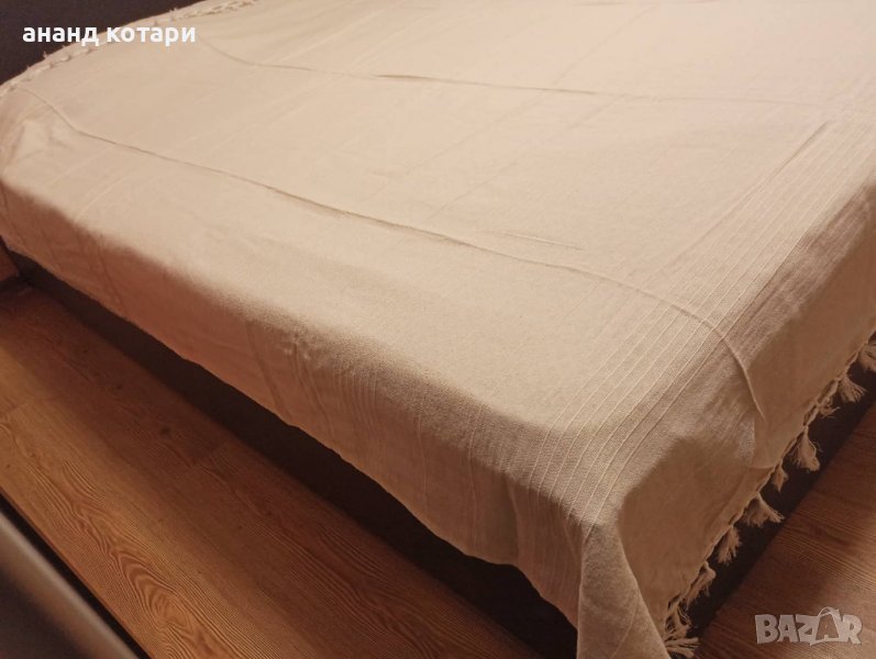 Памучен чаршаф ръчно тъкан - Индия, снимка 1