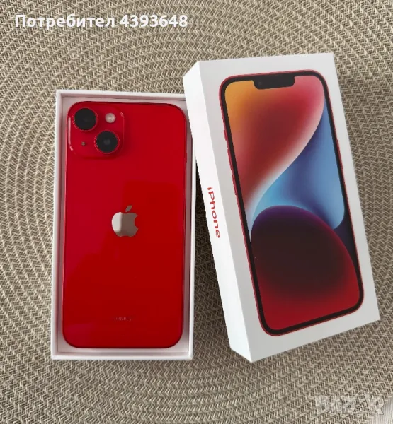 Apple iPhone 14, 256GB, Red, снимка 1