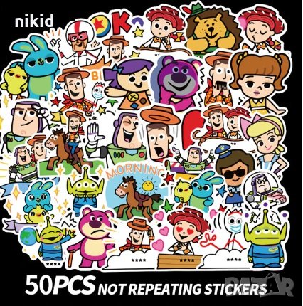 50 бр малки Toy Story Играта на играчките самозалепващи лепенки стикери за украса декор картонена , снимка 1